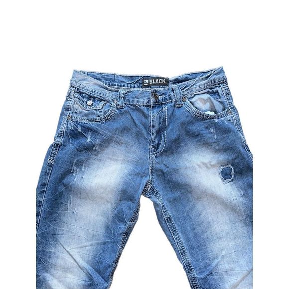 Buckle Black Boot Cut Jeans - Picture 3 of 5